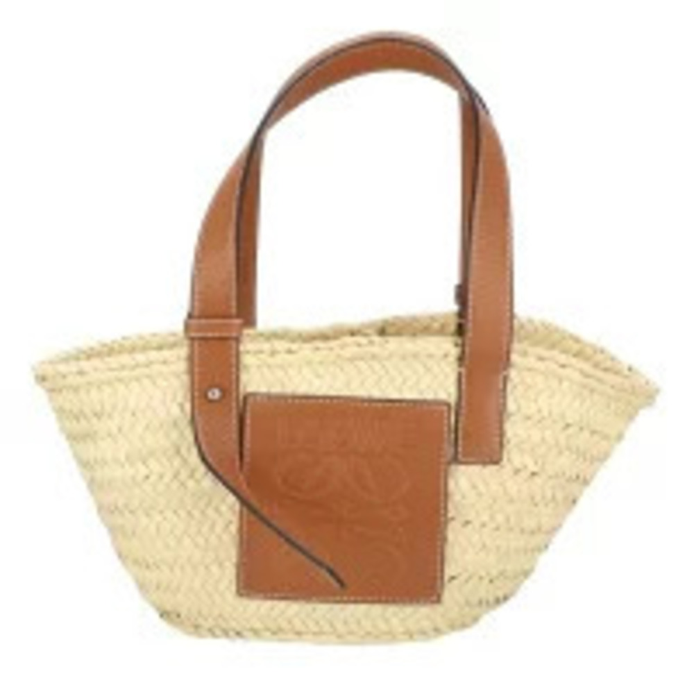 LOEWE Basket Straw Bag Tan Brown